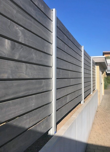 Accoya Color Grey Sichtschutzzaun