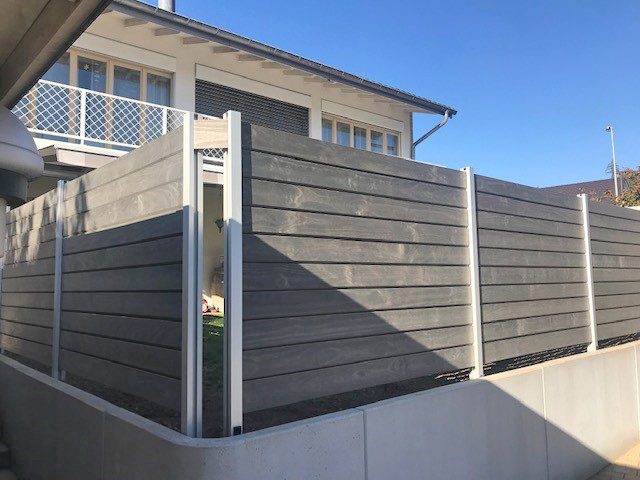 Accoya Color Grey Sichtschutzzaun