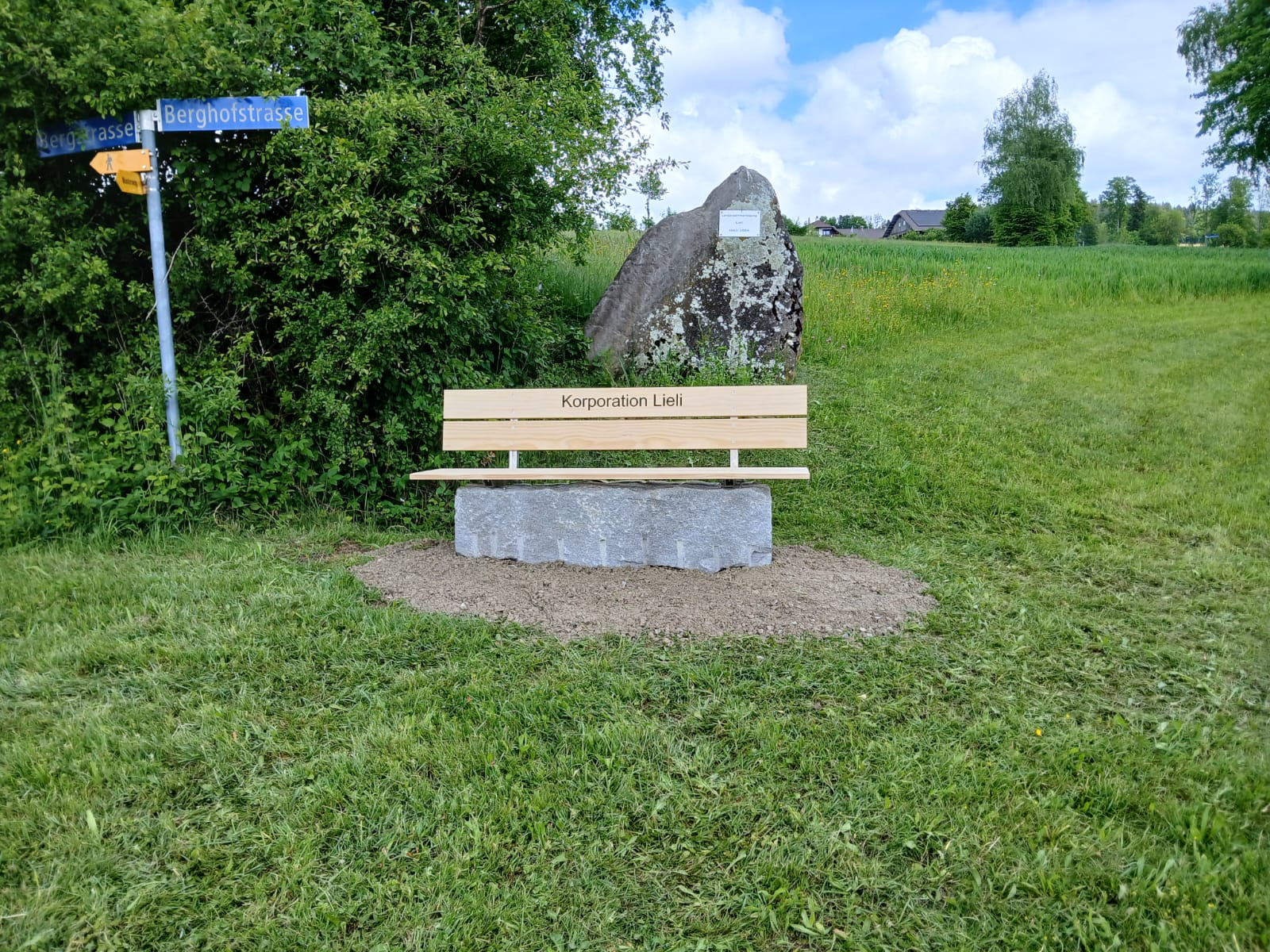 Sitzbank aus Accoya Holz mit Rücklehne